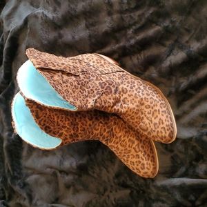 Leopard print animal print boots